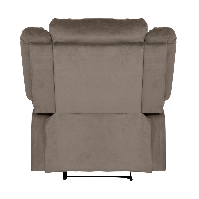 Lexicon Jarita Transitional Microfiber Fabric Reclining Chair in Chocolate