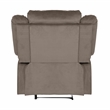 Lexicon Jarita Transitional Microfiber Fabric Reclining Chair in Chocolate