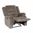 Lexicon Jarita Transitional Microfiber Fabric Reclining Chair in Chocolate