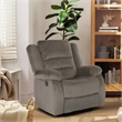 Lexicon Jarita Transitional Microfiber Fabric Reclining Chair in Chocolate