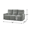 Lexicon Edition Contemporary ChenillePower Double Reclining Sofa in Gray