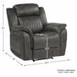 Lexicon Centeroak Microfiber Reclining Chair in Gray