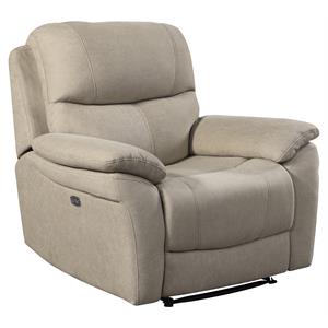 lexicon longvale microfiber power reclining chair with power headrests