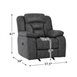 Lexicon Madrona Hill Traditional Microfiber Glider Reclining Chair in Gray