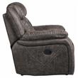 Lexicon Madrona Hill Traditional Microfiber Glider Reclining Chair in Dark Brown