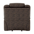 Lexicon Madrona Hill Traditional Microfiber Glider Reclining Chair in Dark Brown