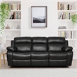 Lexicon Marille Double Reclining Sofa with Center Drop-Down Cup Holders in Black