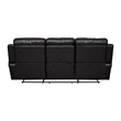 Lexicon Marille Double Reclining Sofa with Center Drop-Down Cup Holders in Black