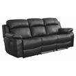 Lexicon Marille Double Reclining Sofa with Center Drop-Down Cup Holders in Black