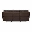Lexicon Marille Double Reclining Sofa with Center Drop-Down Cup Holders in Brown