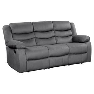 lexicon discus traditional microfiber double reclining sofa