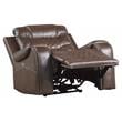 Lexicon Putnam Traditional Faux Leather Power Reclining Chair in Brown