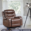 Lexicon Putnam Traditional Faux Leather Power Reclining Chair in Brown