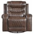 Lexicon Putnam Traditional faux leather Swivel Glider Reclining Chair in Brown
