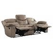 Lexicon Bastrop Fabric Double Reclining Sofa in Brown