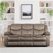 Lexicon Bastrop Fabric Double Reclining Sofa in Brown