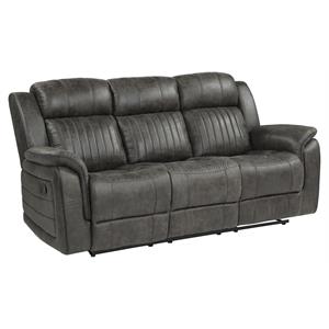 lexicon centeroak modern contemporary microfiber reclining sofa