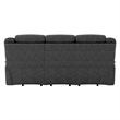 Lexicon Madrona Hill Traditional Microfiber Double Reclining Sofa in Gray