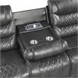 Lexicon Putnam Double Reclining Sofa with Drop-Down Cup Holders in Gray