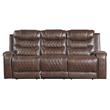 Lexicon Putnam Double Reclining Sofa with Drop-Down Cup Holders in Brown