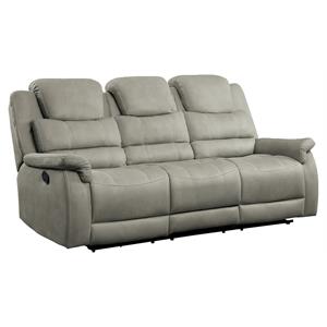 lexicon shola transitional microfiber double reclining sofa
