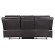 Lexicon Yerba Double Reclining Sofa with Drop-Down Cup Holders in Dark Brown
