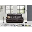 Lexicon Yerba Double Reclining Sofa with Drop-Down Cup Holders in Dark Brown