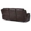 Lexicon Bastrop Faux Leather Gel Double Reclining Sofa in Brown