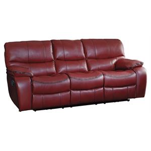 lexicon pecos traditional faux leather double reclining sofa