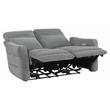 Lexicon Edition Contemporary ChenillePower Double Reclining Love Seat in Gray