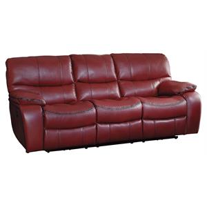 lexicon pecos traditional faux leather power double reclining sofa