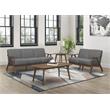 Lexicon Damala Mid-Century Solid Wood Frame Sofa in Gray