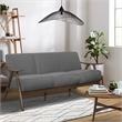 Lexicon Damala Mid-Century Solid Wood Frame Sofa in Gray