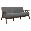 Lexicon Damala Mid-Century Solid Wood Frame Sofa in Gray