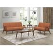 Lexicon Damala Mid-Century Solid Wood Frame Sofa in Orange