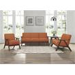 Lexicon Damala Mid-Century Solid Wood Frame Sofa in Orange