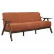 Lexicon Damala Mid-Century Solid Wood Frame Sofa in Orange