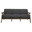 Lexicon Damala Mid-Century Solid Wood Frame Sofa in Dark Gray
