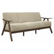 Lexicon Damala Mid-Century Solid Wood Frame Sofa in Light Brown