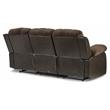 Lexicon Cranley Traditional Microfiber Double Reclining Sofa in Chocolate