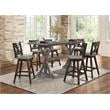 Lexicon Amsonia Wood Dining Swivel Counter Stools in Distressed Gray (Set of 2)