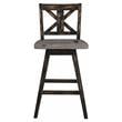 Lexicon Amsonia Wood Dining Swivel Counter Stools in Distressed Gray (Set of 2)