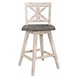 Lexicon Amsonia Asian Hardwood Dining Swivel Counter Stools in Brown (Set of 2)