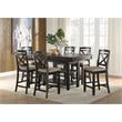 Lexicon Baywater Wood Counter Height Dining Chairs in Black and Beige (Set of 2)