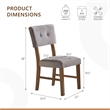 Lexicon Edam Wood Dining Room Side Chairs in Light Oak and Gray (Set of 2)
