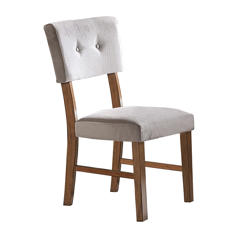 Lexicon Edam Wood Dining Room Side Chairs in Light Oak and Gray (Set of 2)