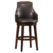 Lexicon Bayshore Wood Pub Height Swivel Stools in Dark Brown (Set of 2)