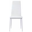 Lexicon Florian Modern Metal Dining Room Chairs in White (Set of 2)