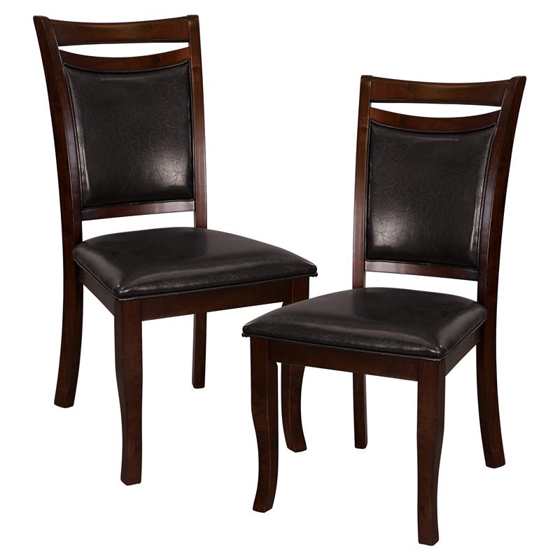 Lexicon Maeve Traditional Wood Dining Room Side Chairs in Dark Cherry