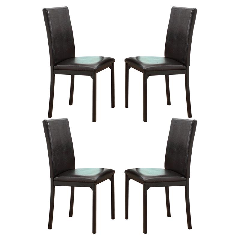 Lexicon Tempe Contemporary Metal Dining Room Chairs in Black (Set of 4)
